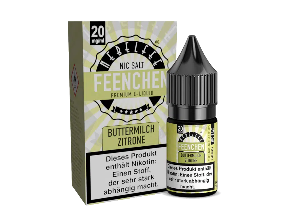 NEBELFEE FEENCHEN | NIC SALT | 10 ML | 0, 10, 20 MG | STARK NACHGEFRAGT NEBELFEE-NICSALT-BUTTERMILCH-ZITRONE-20MG