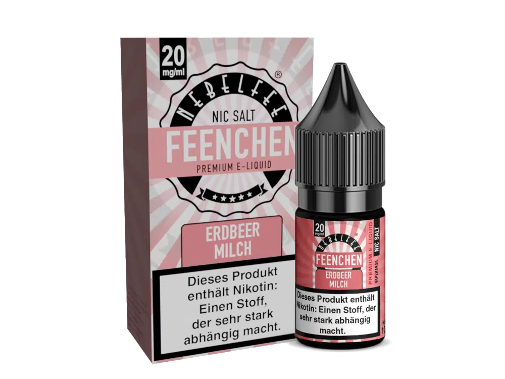 NEBELFEE FEENCHEN | NIC SALT | 10 ML | 0, 10, 20 MG | STARK NACHGEFRAGT NEBELFEE-NICSALT-ERDBEER-MILCH-20MG