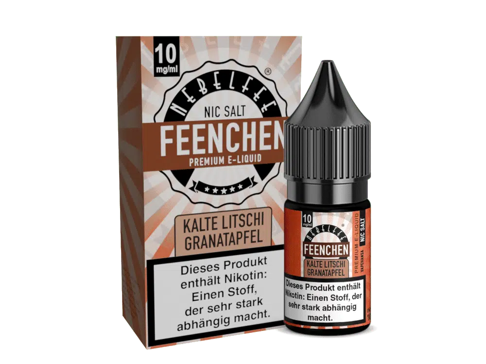 NEBELFEE FEENCHEN | NIC SALT | 10 ML | 0, 10, 20 MG | STARK NACHGEFRAGT NEBELFEE-NICSALT-KALTE-LITSCHI-GRANATAPFEL-10MG