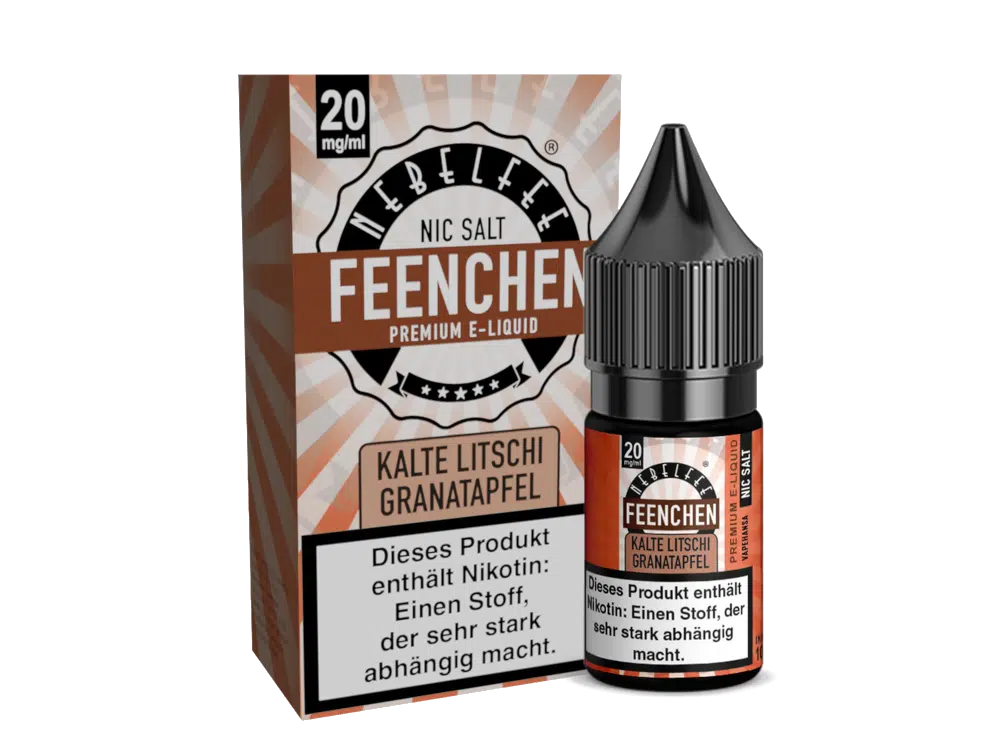 NEBELFEE FEENCHEN | NIC SALT | 10 ML | 0, 10, 20 MG | STARK NACHGEFRAGT NEBELFEE-NICSALT-KALTE-LITSCHI-GRANATAPFEL-20MG