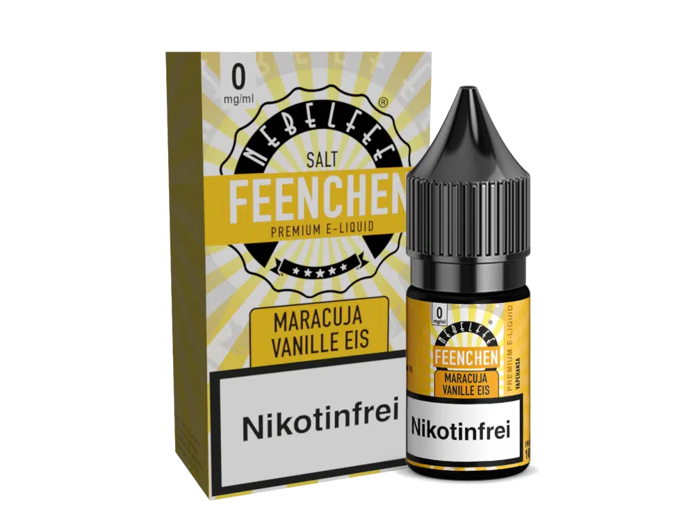 NEBELFEE FEENCHEN | NIC SALT | 10 ML | 0, 10, 20 MG | STARK NACHGEFRAGT NEBELFEE-NICSALT-MARACUJA-VANILLEEIS-0MG