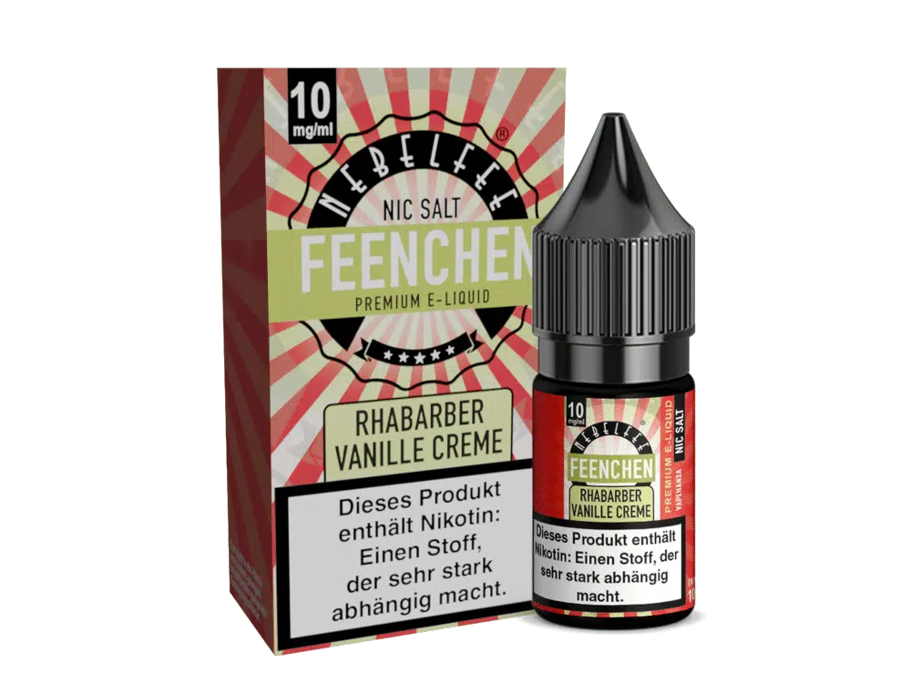 NEBELFEE FEENCHEN | NIC SALT | 10 ML | 0, 10, 20 MG | STARK NACHGEFRAGT NEBELFEE-NICSALT-RHABARBER-VANILLECREME-10MG