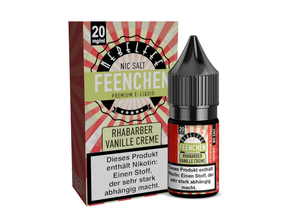 NEBELFEE FEENCHEN | NIC SALT | 10 ML | 0, 10, 20 MG | STARK NACHGEFRAGT NEBELFEE-NICSALT-RHABARBER-VANILLECREME-20MG