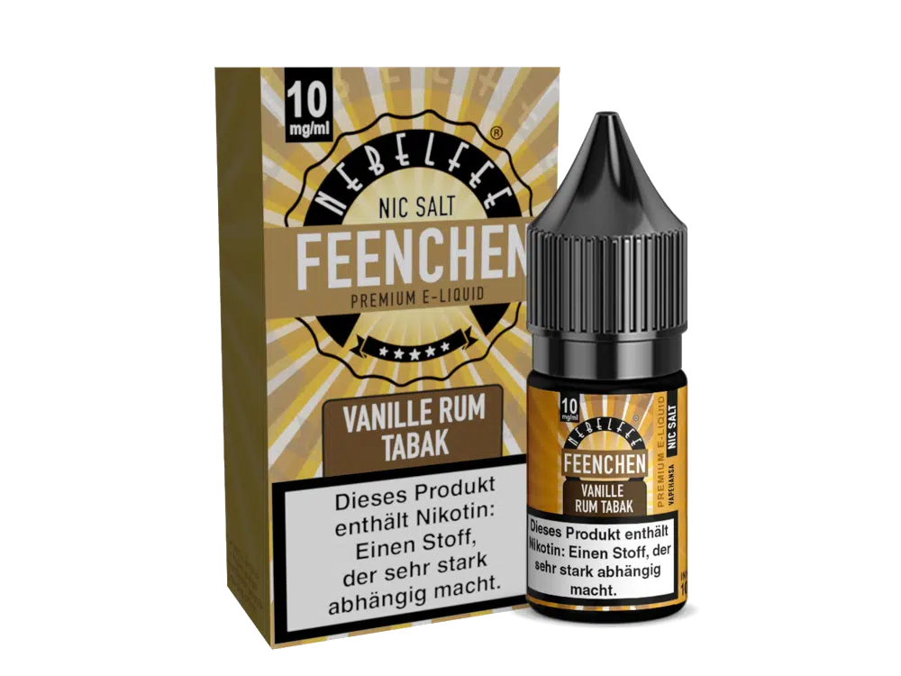 NEBELFEE FEENCHEN | NIC SALT | 10 ML | 0, 10, 20 MG | STARK NACHGEFRAGT NEBELFEE-NICSALT-VANILLE-RUM-TABAK-10MG