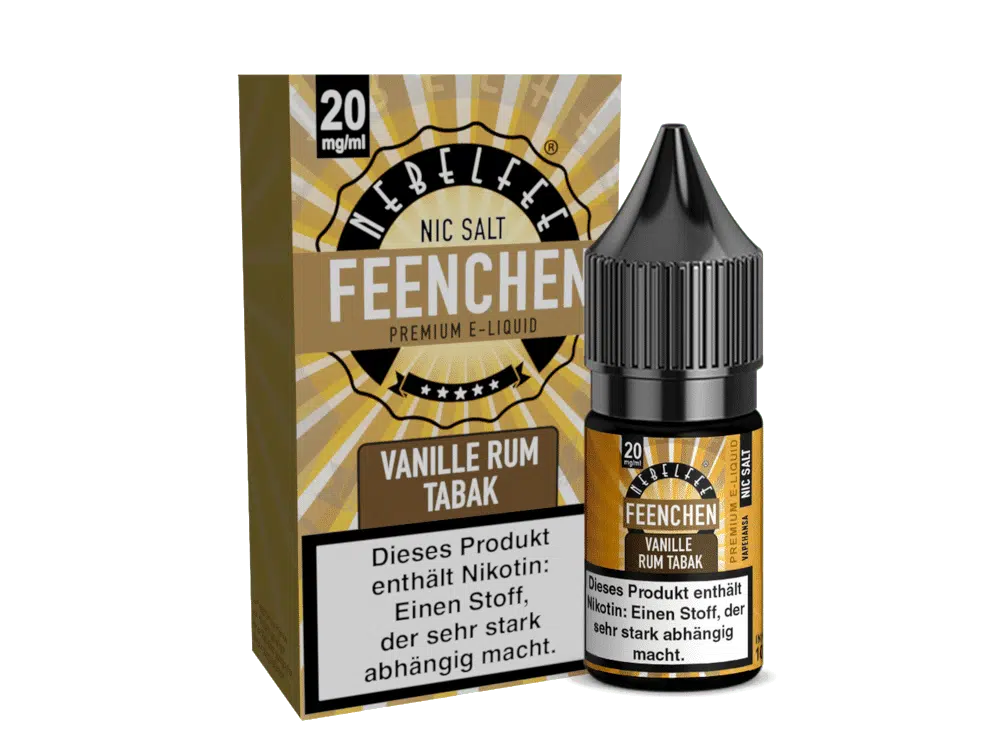 NEBELFEE FEENCHEN | NIC SALT | 10 ML | 0, 10, 20 MG | STARK NACHGEFRAGT NEBELFEE-NICSALT-VANILLE-RUM-TABAK-20MG
