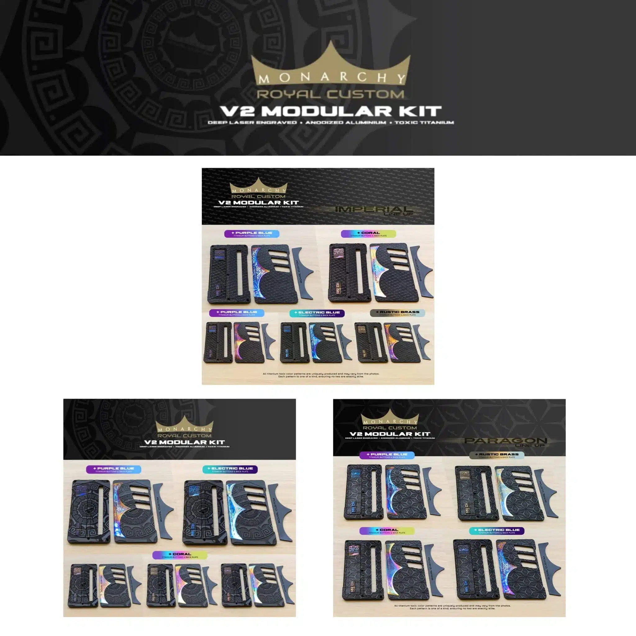 V2 MODULAR PANEL KIT LUXUS EDITION | MONARCHY X ROYAL CUSTOMS | ABSOLUT LIMITIERT STEAM DREAM_V2 MODULAR PANEL KIT_MONARCHY X ROYAL CUSTOMS