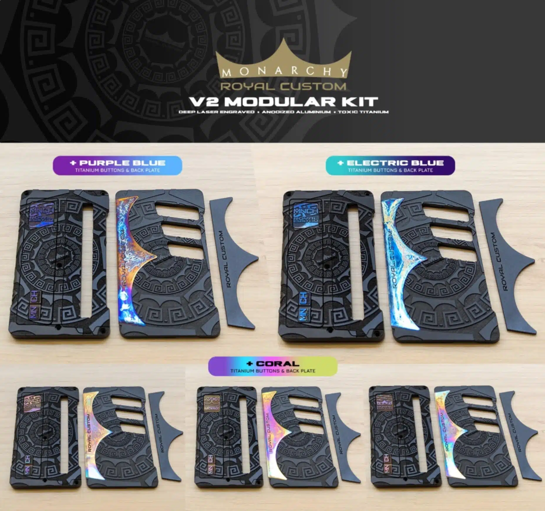 V2 MODULAR PANEL KIT LUXUS EDITION | MONARCHY X ROYAL CUSTOMS | ABSOLUT LIMITIERT ROYAL CUSTOM X MNCH_V2 MODULAR KIT -DELUXE